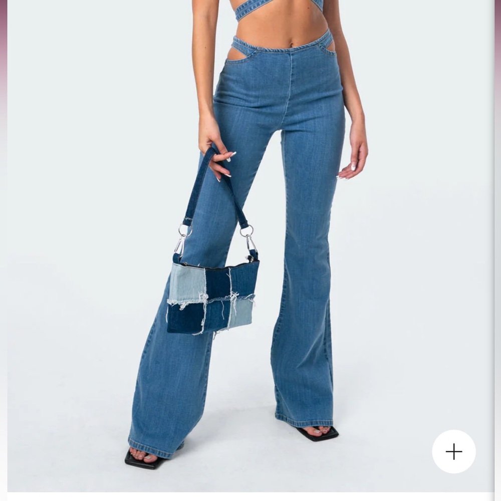 Kira Cut-Out Flared Jeans